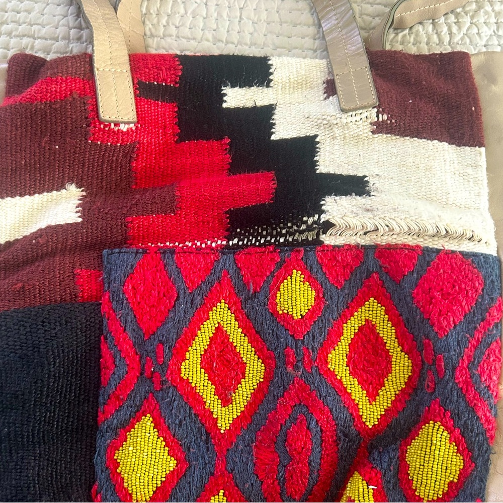 Jasper & Jeera Anthropologie embroidered tote